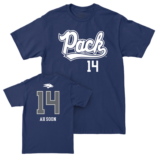 Nevada Women's Soccer Navy Script Tee  - Caly Ah Soon