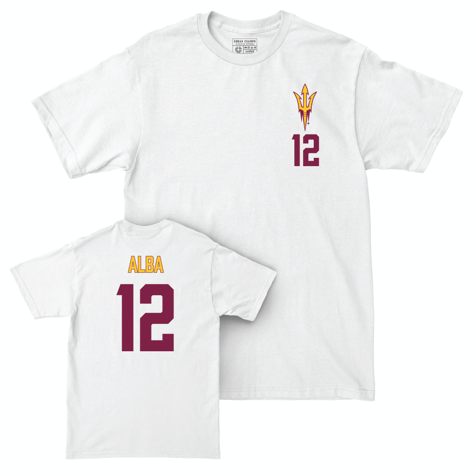 Arizona State Baseball White Logo Comfort Colors Tee - Jaden Alba