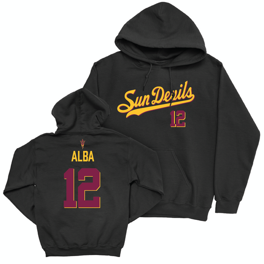 Arizona State Baseball Black Script Hoodie - Jaden Alba