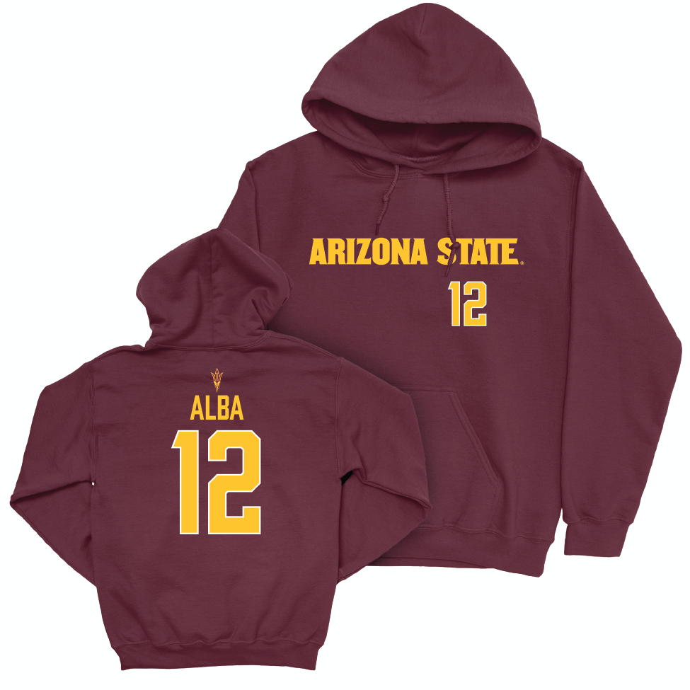 Arizona State Baseball Maroon Sideline Hoodie - Jaden Alba