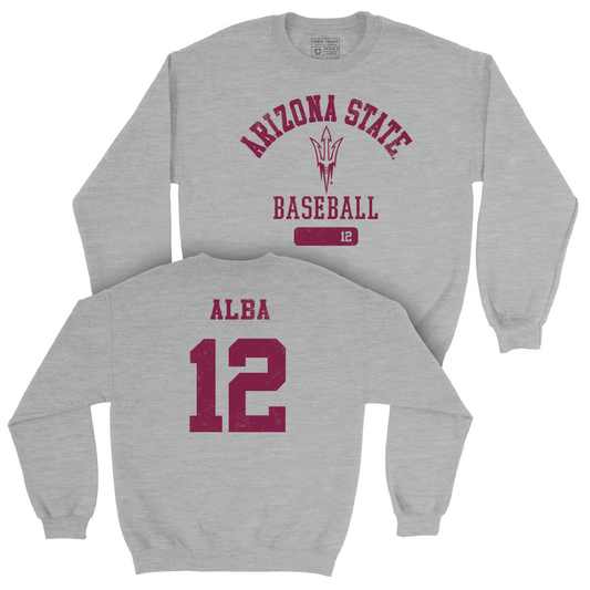 Arizona State Baseball Sport Grey Varsity Crew - Jaden Alba