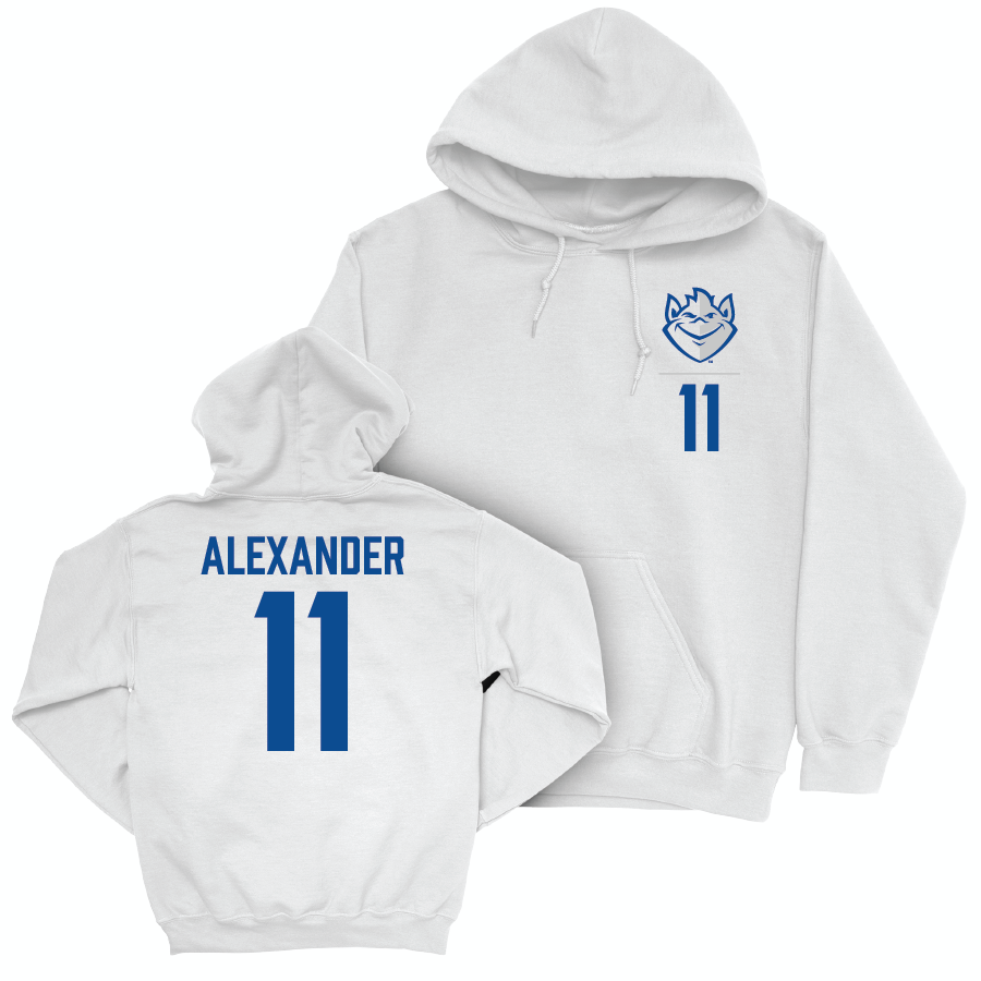 Saint Louis Women's Volleyball White Logo Hoodie  - Anna Alexander