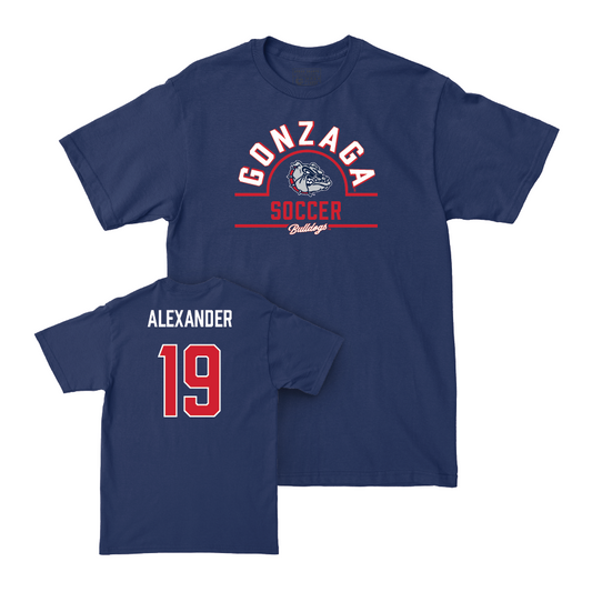 Gonzaga Women's Soccer Navy Arch Tee  - Paige Alexander