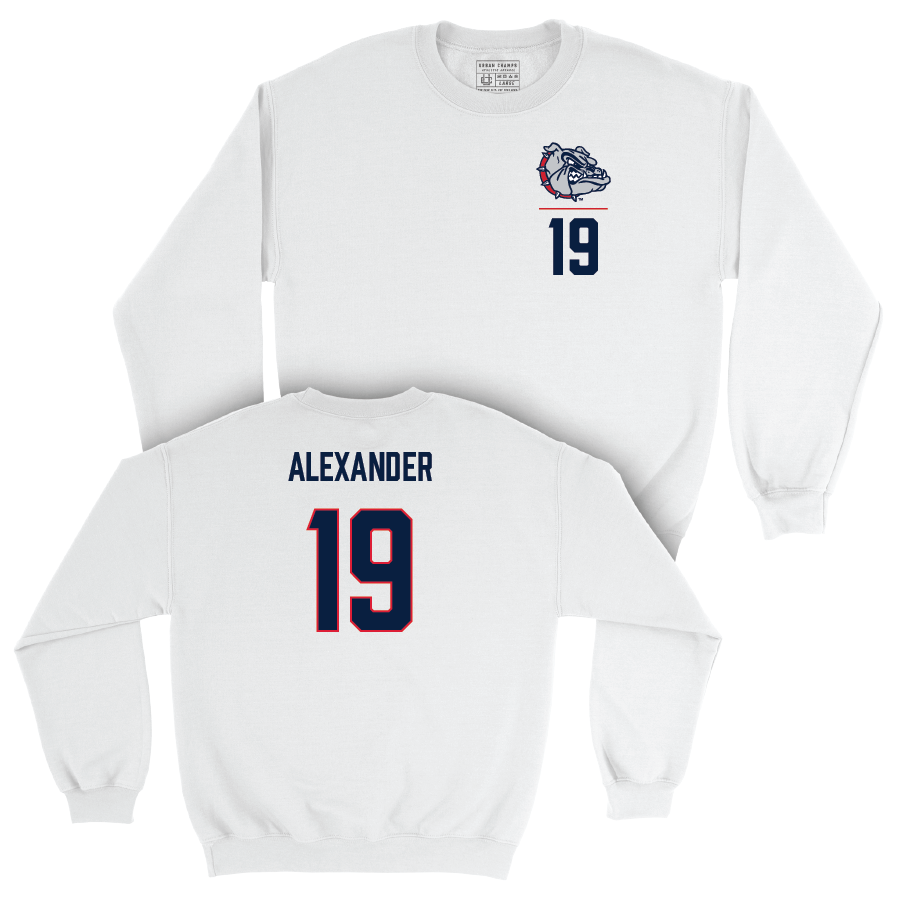 Gonzaga Women's Soccer White Logo Crew  - Paige Alexander