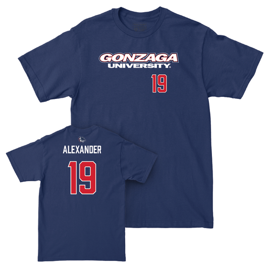 Gonzaga Women's Soccer Navy Wordmark Tee  - Paige Alexander