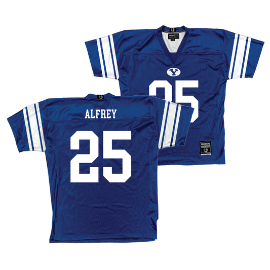 BYU Football Royal Jersey - Talan Alfrey