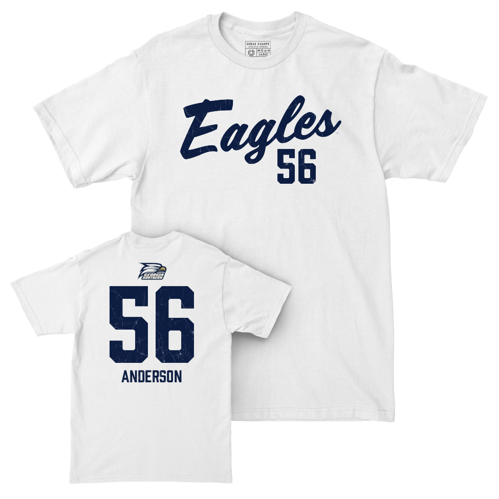 Georgia Southern Football White Script Comfort Colors Tee  - Kyron Anderson