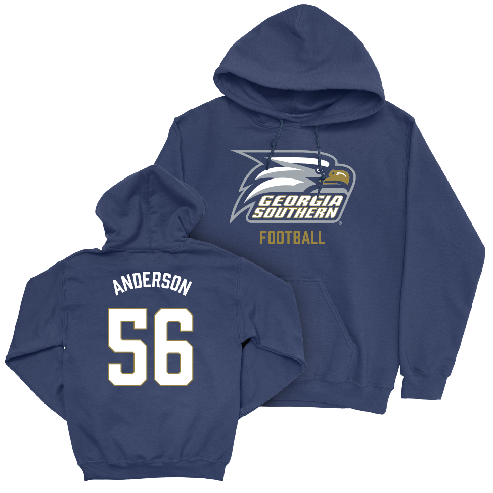 Georgia Southern Football Navy Staple Hoodie  - Kyron Anderson