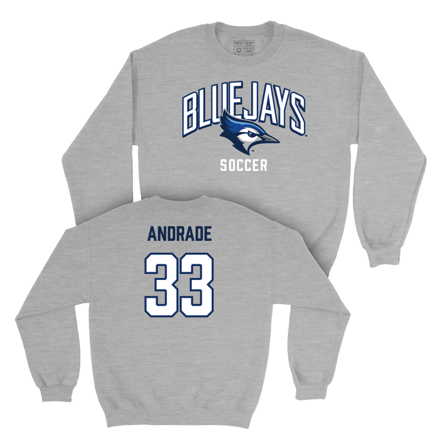 Creighton Men's Soccer Sport Grey Classic Crew  - Pablo Andrade