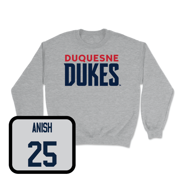 Duquesne Men's Basketball Sport Grey Lock Crew - Ethan Anish