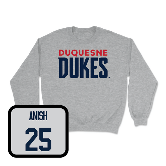 Duquesne Men's Basketball Sport Grey Lock Crew - Ethan Anish