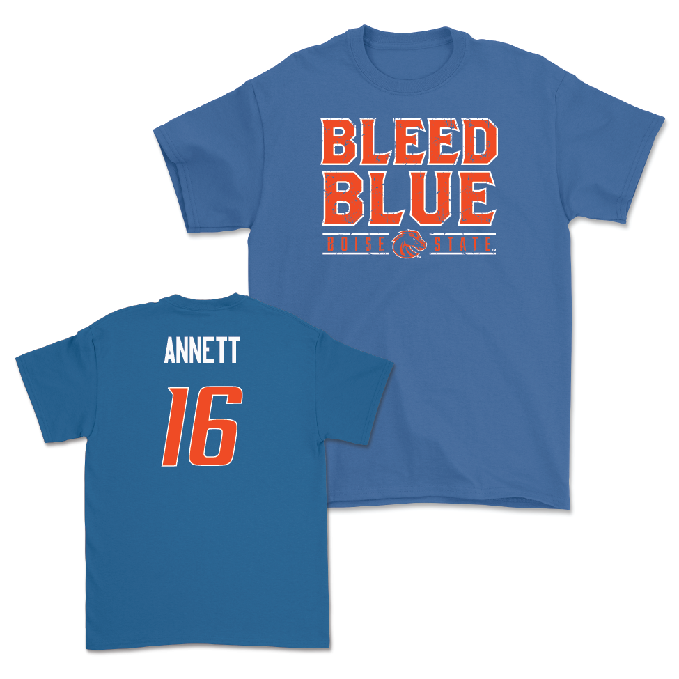 Boise State Football Blue "Bleed Blue" Tee  - Kaleb Annett