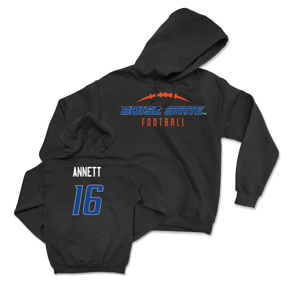 Boise State Football Black Gridiron Hoodie  - Kaleb Annett