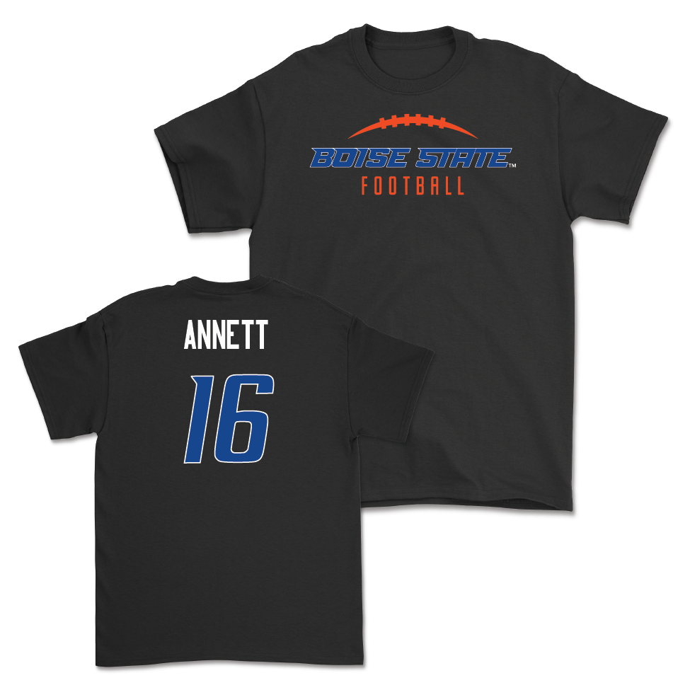 Boise State Football Black Gridiron Tee  - Kaleb Annett