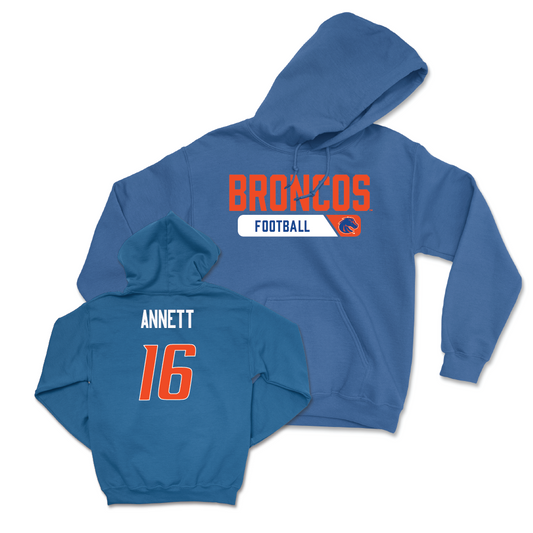 Boise State Football Blue Sideline Hoodie  - Kaleb Annett