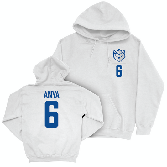 Saint Louis Men's Basketball White Logo Hoodie  - Kalu Anya