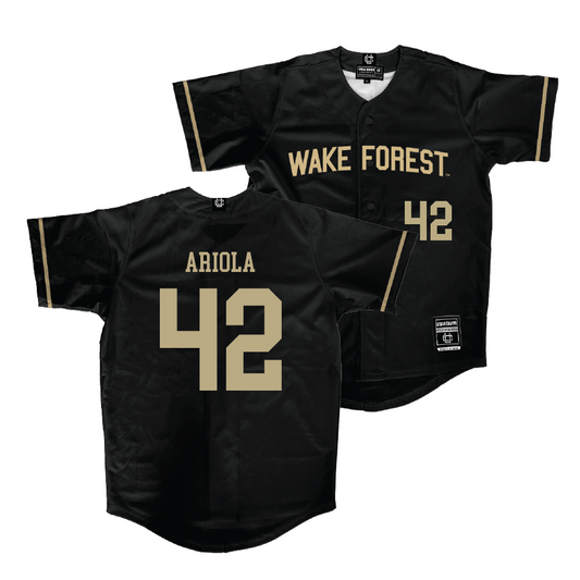 Wake Forest Baseball Black Jersey - Joseph Ariola | #42