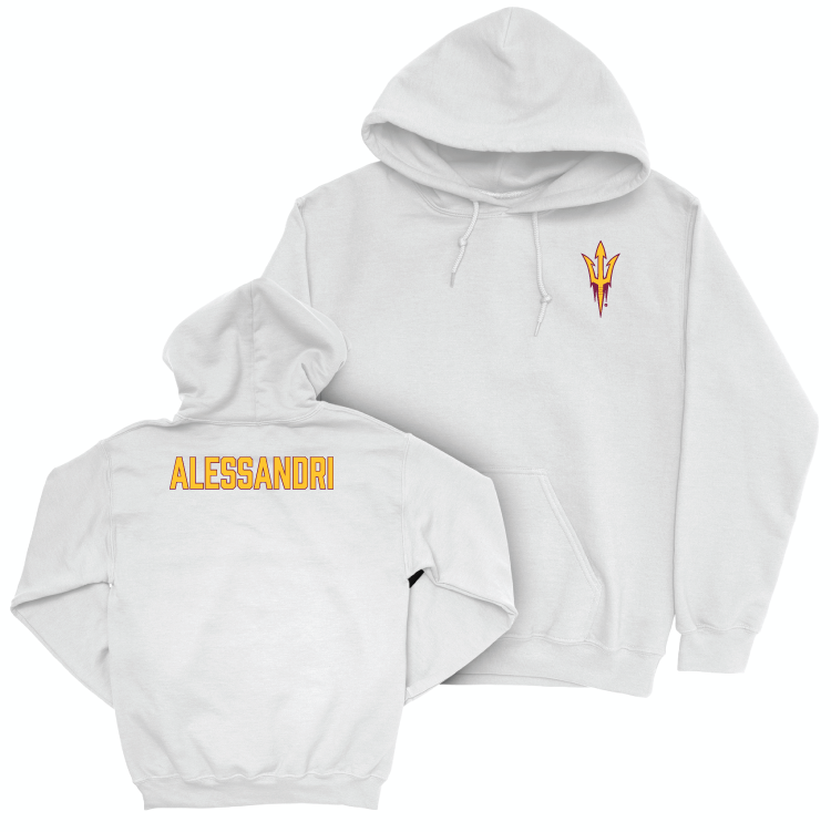 Arizona State Women's Track & Field White Logo Hoodie - Alice Alessandri Small