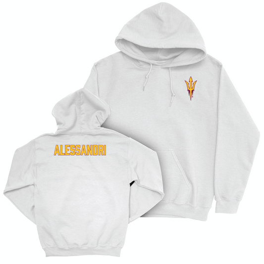 Arizona State Women's Track & Field White Logo Hoodie - Alice Alessandri Small