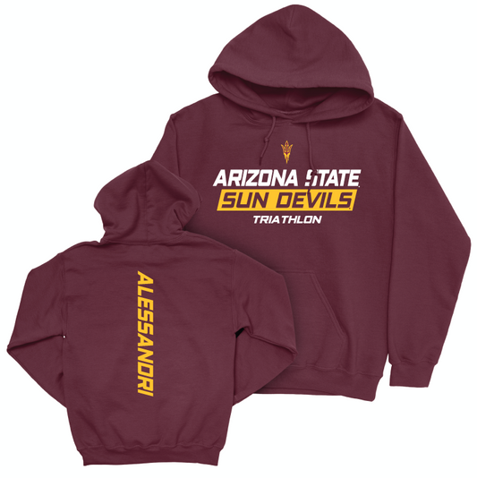 Arizona State Women's Track & Field Maroon Rush Hoodie - Alice Alessandri Small