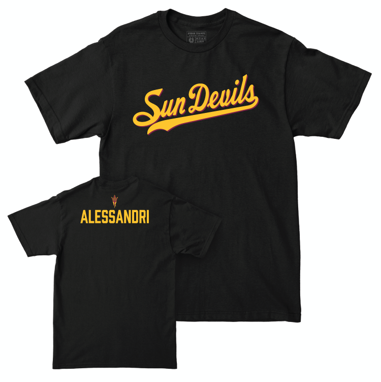 Arizona State Women's Track & Field Black Script Tee - Alice Alessandri Small