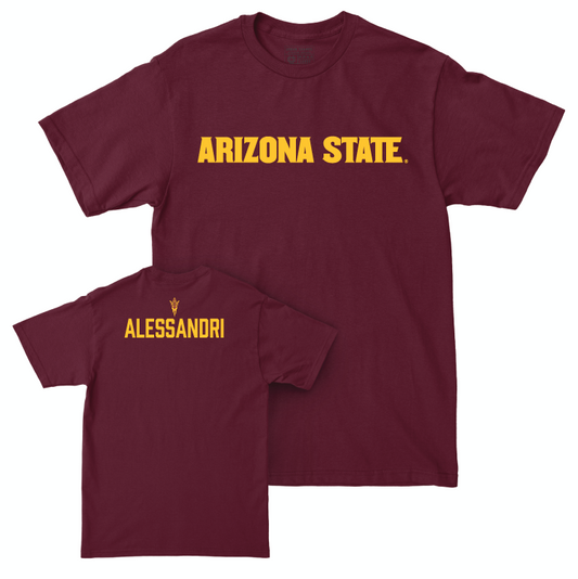 Arizona State Women's Track & Field Maroon Sideline Tee - Alice Alessandri Small