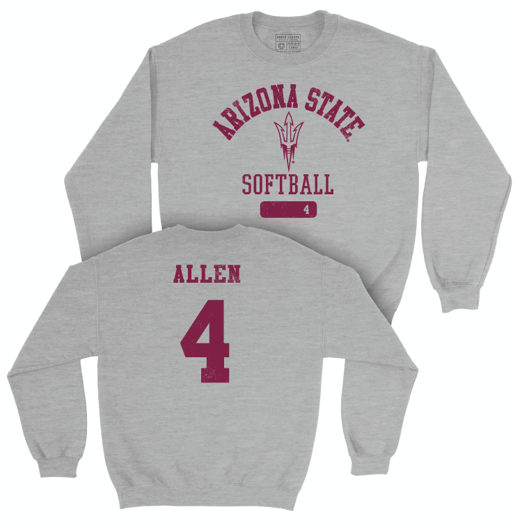 Arizona State Softball Sport Grey Varsity Crew - Ayden Allen Small