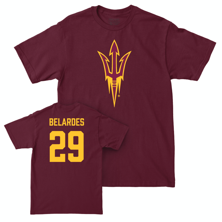 Arizona State Baseball Maroon Legacy Tee - Alec Belardes Small