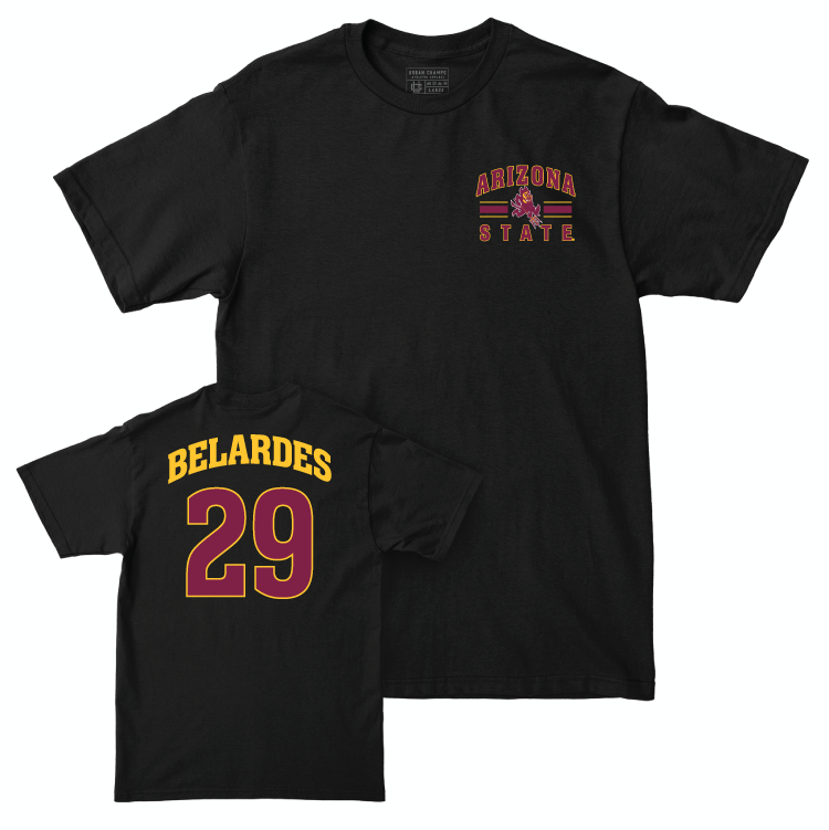 Arizona State Baseball Black Victory Tee - Alec Belardes Small