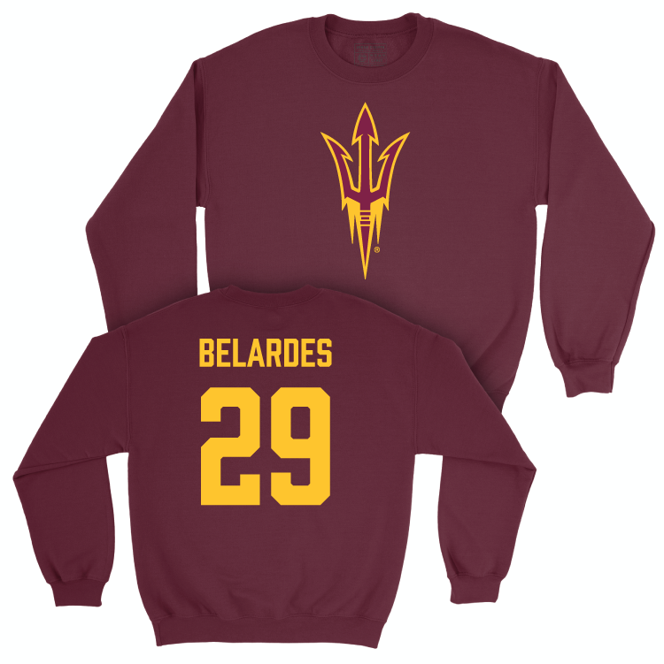 Arizona State Baseball Maroon Legacy Crew - Alec Belardes Small