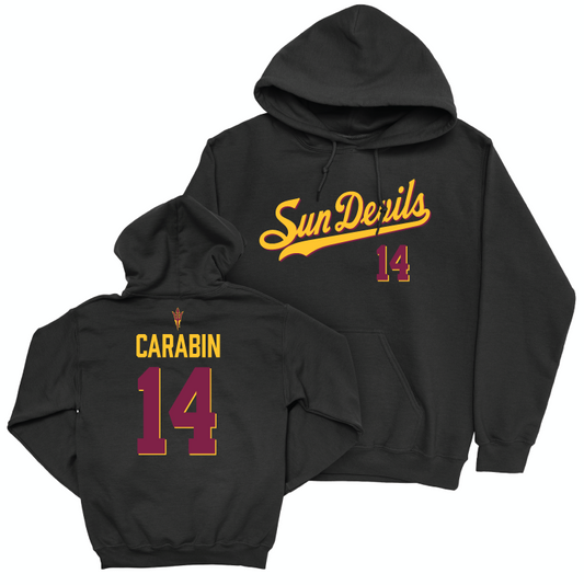 Arizona State Women's Soccer Black Script Hoodie - Allison Carabin Small