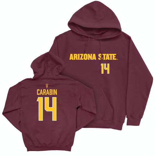 Arizona State Women's Soccer Maroon Sideline Hoodie - Allison Carabin Small