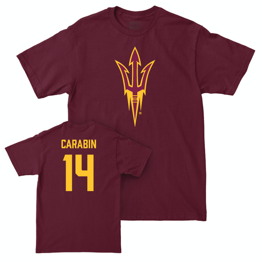 Arizona State Women's Soccer Maroon Legacy Tee - Allison Carabin Small