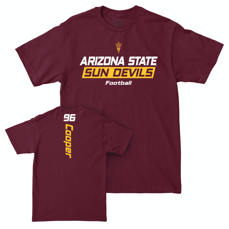 Arizona State Football Maroon Rush Tee - Anthonie Cooper Small