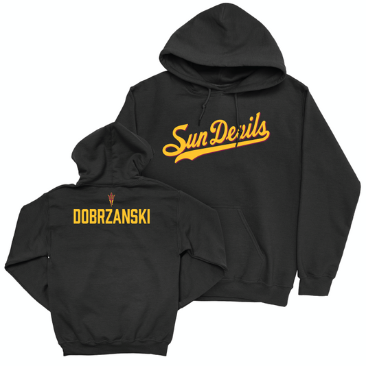 Arizona State Men's Swim & Dive Black Script Hoodie - Andrew Dobrzanski Small