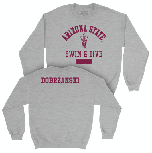 Arizona State Men's Swim & Dive Sport Grey Varsity Crew - Andrew Dobrzanski Small