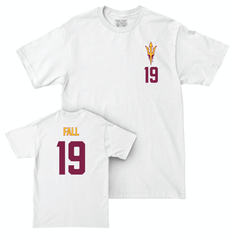 Arizona State Football White Logo Comfort Colors Tee - Adama Fall Small