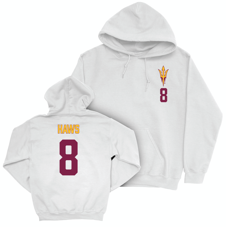 Arizona State Women's Soccer White Logo Hoodie - Addison Haws Small