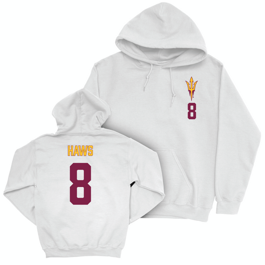 Arizona State Women's Soccer White Logo Hoodie - Addison Haws Small