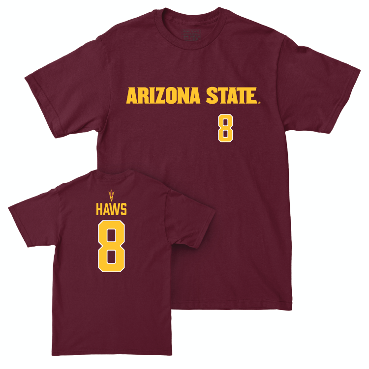 Arizona State Women's Soccer Maroon Sideline Tee - Addison Haws Small