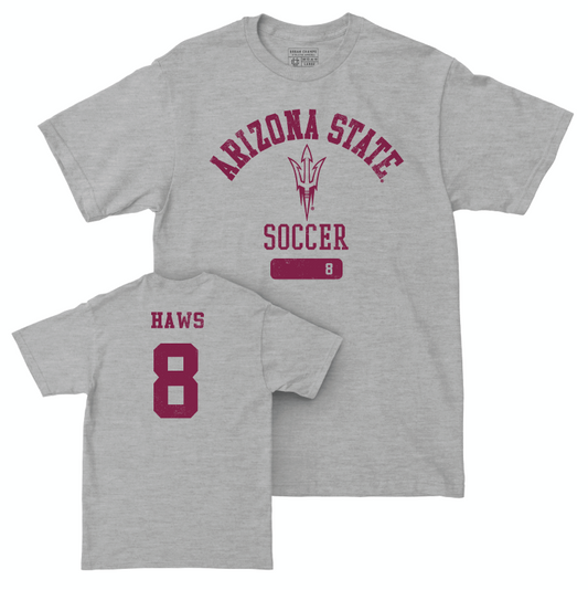 Arizona State Women's Soccer Sport Grey Varsity Tee - Addison Haws Small