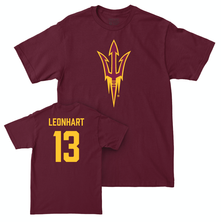 Arizona State Women's Soccer Maroon Legacy Tee - Ashley Leonhart Small