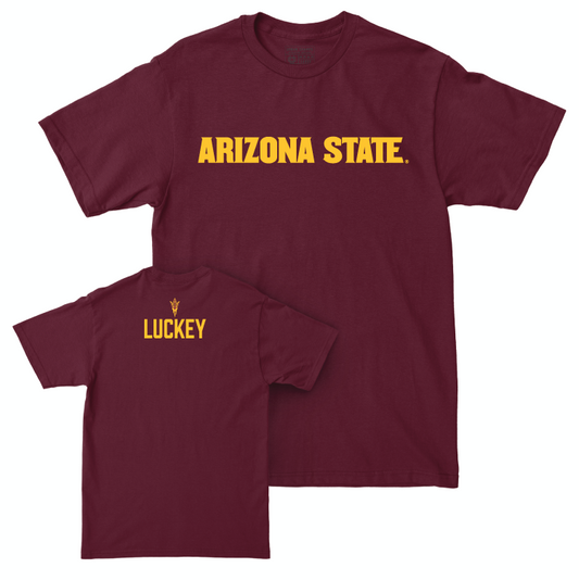 Arizona State Women's Track & Field Maroon Sideline Tee - Aujane Luckey Small