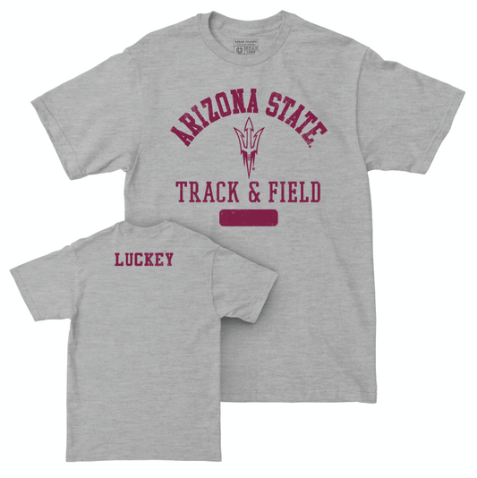 Arizona State Women's Track & Field Sport Grey Varsity Tee - Aujane Luckey Small