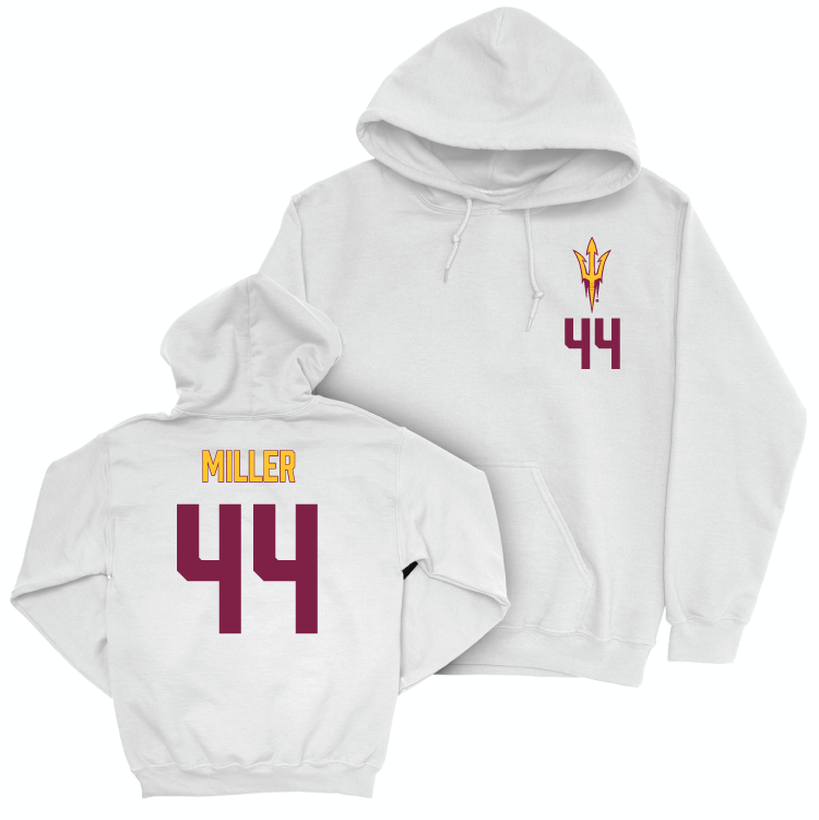 Arizona State Men's Basketball White Logo Hoodie - Adam Miller Small