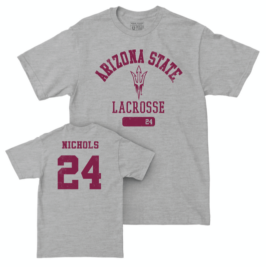 Arizona State Women's Women's Lacrosse Sport Grey Varsity Tee - Alyssa Nichols Small