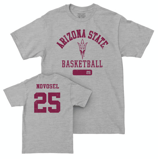 Arizona State Women's Basketball Sport Grey Varsity Tee - Adison Novosel Small