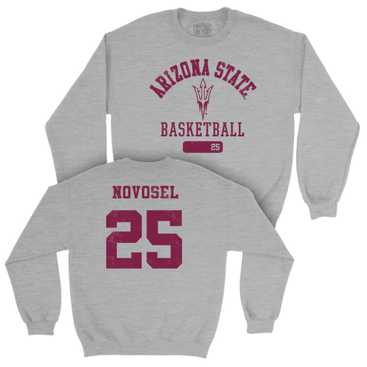 Arizona State Women's Basketball Sport Grey Varsity Crew - Adison Novosel Small