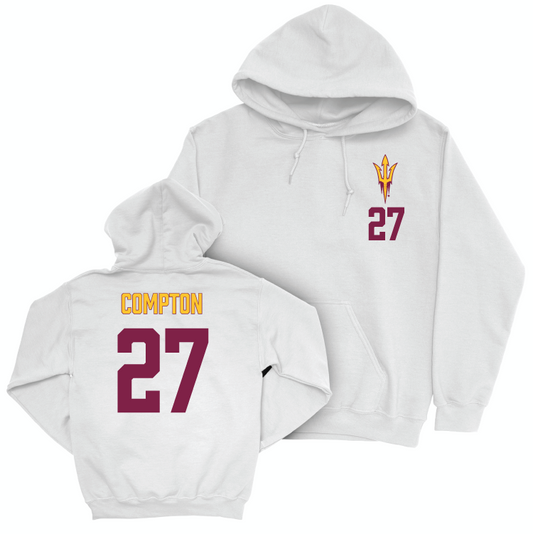 Arizona State Baseball White Logo Hoodie - Brandon Compton Small