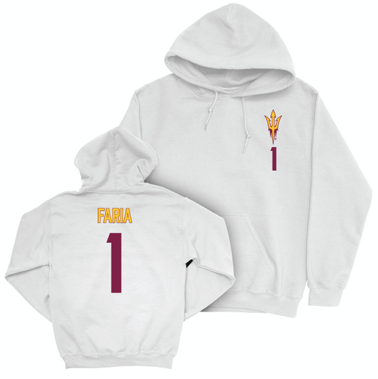 Arizona State Women's Volleyball White Logo Hoodie - Bella Faria Small